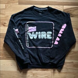 Wire - Pink Flag sweatshirt with sleeve prints. Size - XL.
